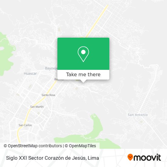 Mapa de Siglo XXI Sector Corazón de Jesús