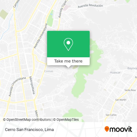 Cerro San Francisco map