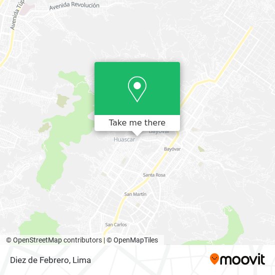 Mapa de Diez de Febrero