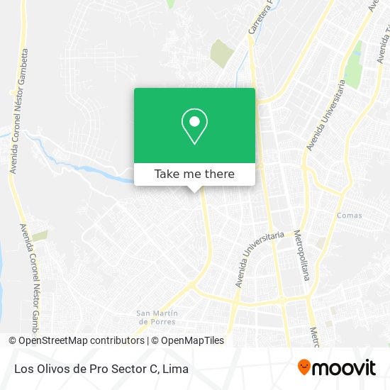 Mapa de Los Olivos de Pro Sector C