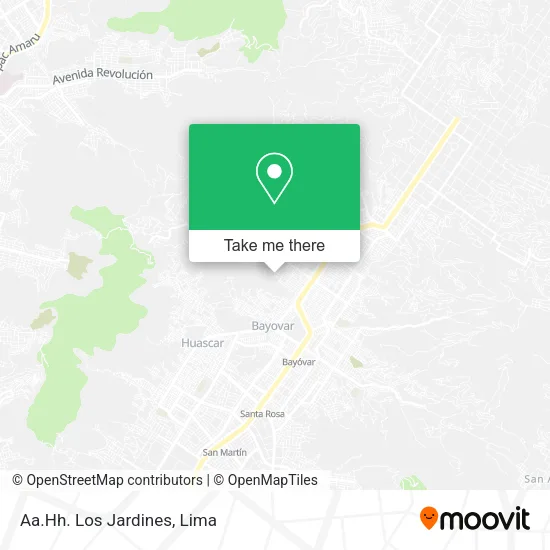 Aa.Hh. Los Jardines map