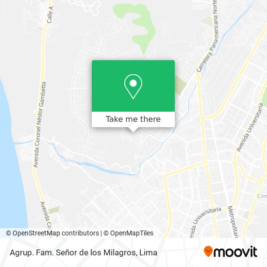 Agrup. Fam. Señor de los Milagros map