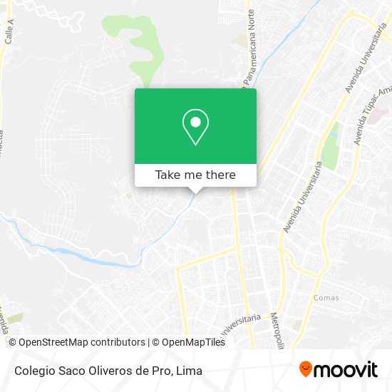 Colegio Saco Oliveros de Pro map