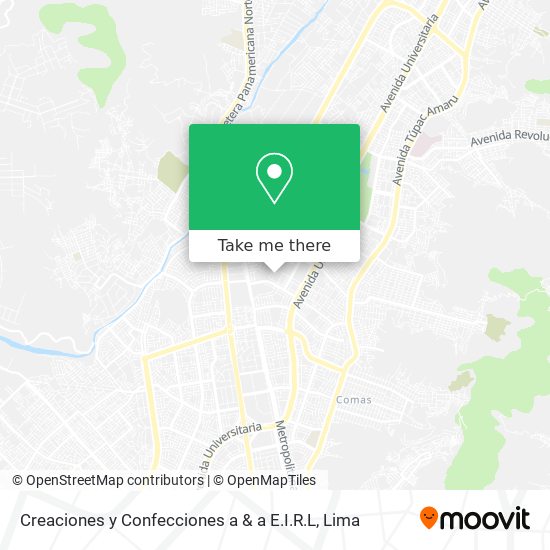 Mapa de Creaciones y Confecciones a & a E.I.R.L
