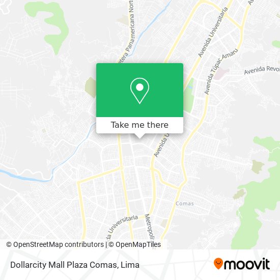 Mapa de Dollarcity Mall Plaza Comas