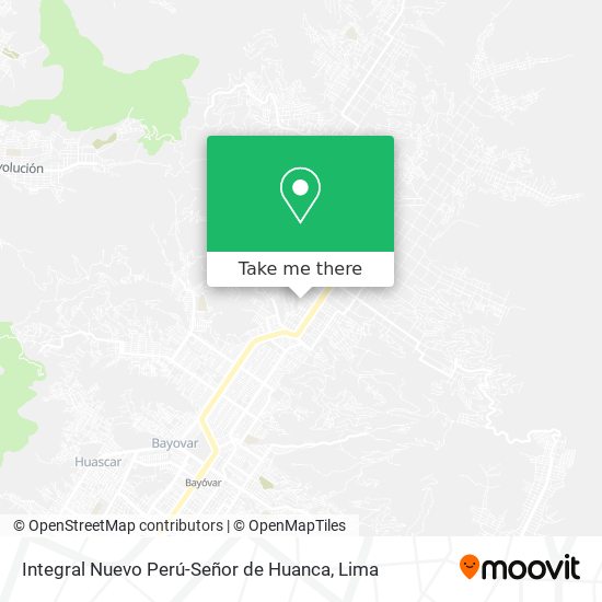 Integral Nuevo Perú-Señor de Huanca map