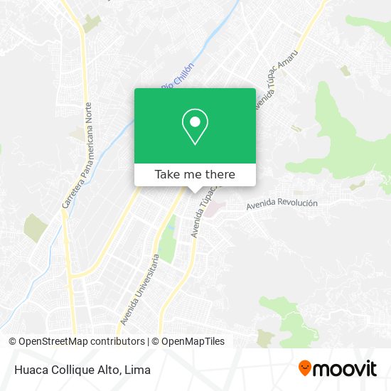 Mapa de Huaca Collique Alto