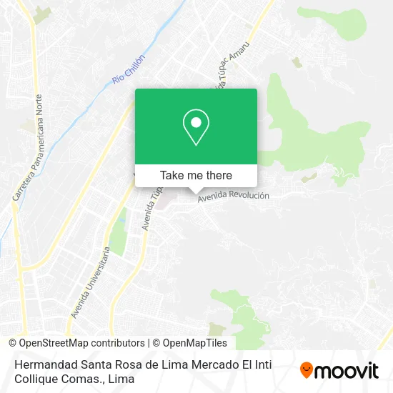 Hermandad Santa Rosa de Lima Mercado El Inti Collique Comas. map