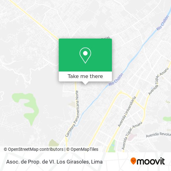 Asoc. de Prop. de VI. Los Girasoles map