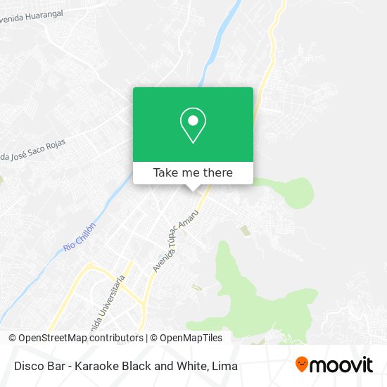 Disco Bar - Karaoke Black and White map