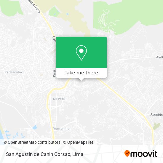 San Agustín de Canin Corsac map