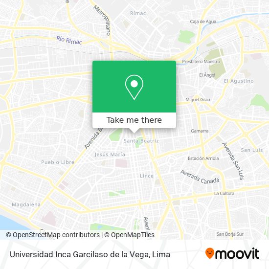 Universidad Inca Garcilaso de la Vega map