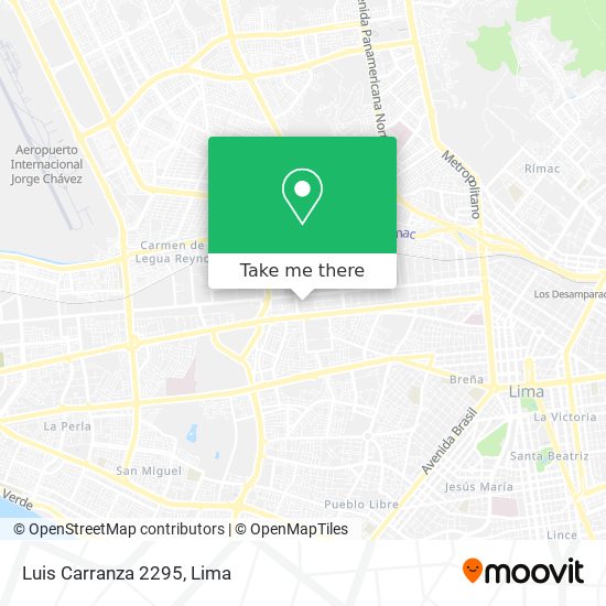 Luis Carranza 2295 map