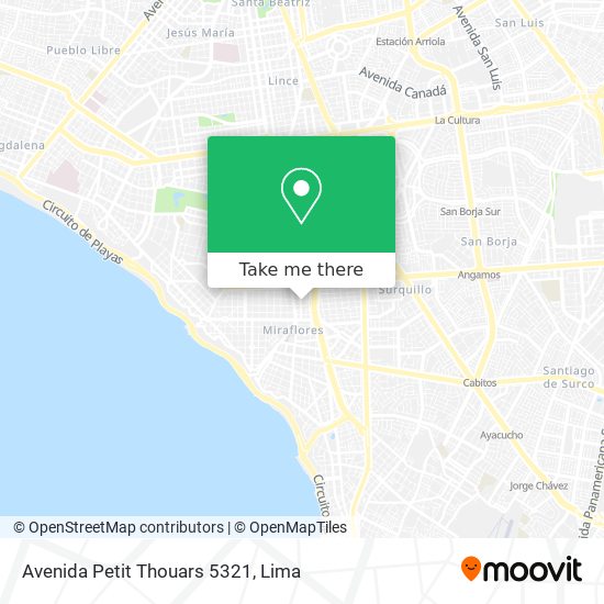 Mapa de Avenida Petit Thouars 5321