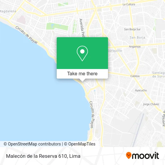 Mapa de Malecón de la Reserva 610
