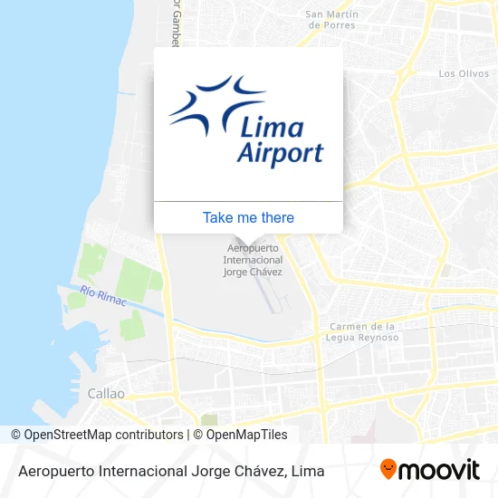 Mapa de Aeropuerto Internacional Jorge Chávez