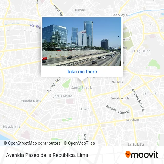 Mapa de Avenida Paseo de la República