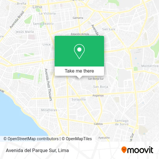 Avenida del Parque Sur map