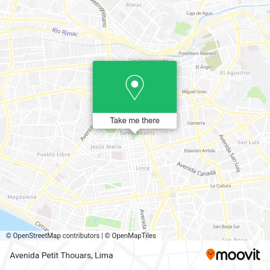 Avenida Petit Thouars map