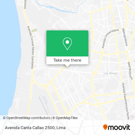 Mapa de Avenida Canta Callao 2500