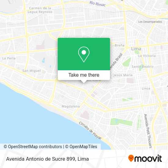 Mapa de Avenida Antonio de Sucre 899