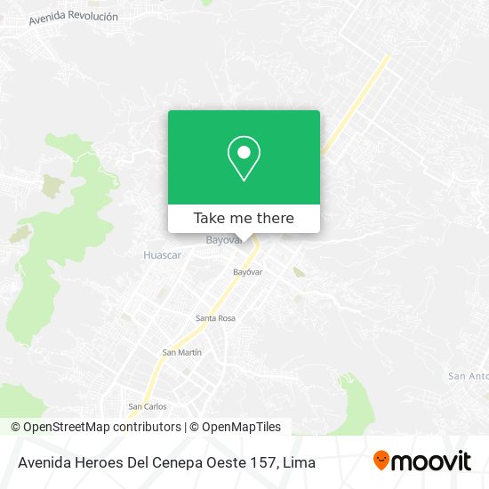 Mapa de Avenida Heroes Del Cenepa Oeste 157