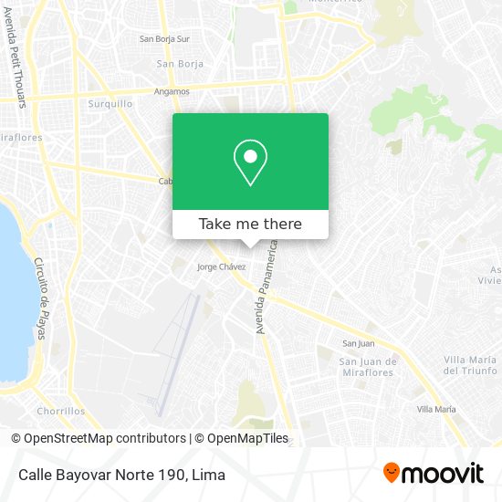 Mapa de Calle Bayovar Norte 190
