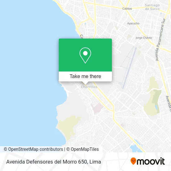 Avenida Defensores del Morro 650 map