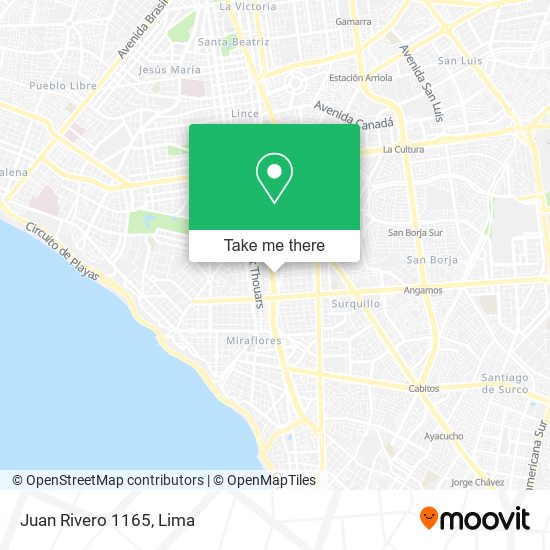 Juan Rivero 1165 map