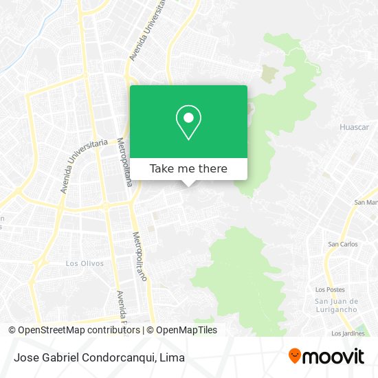 Jose Gabriel Condorcanqui map