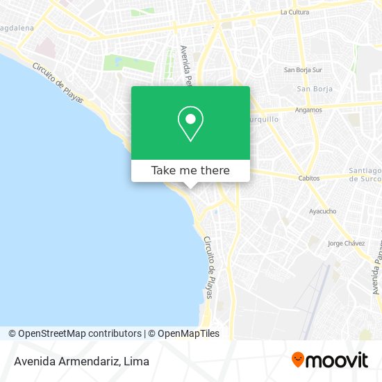Avenida Armendariz map