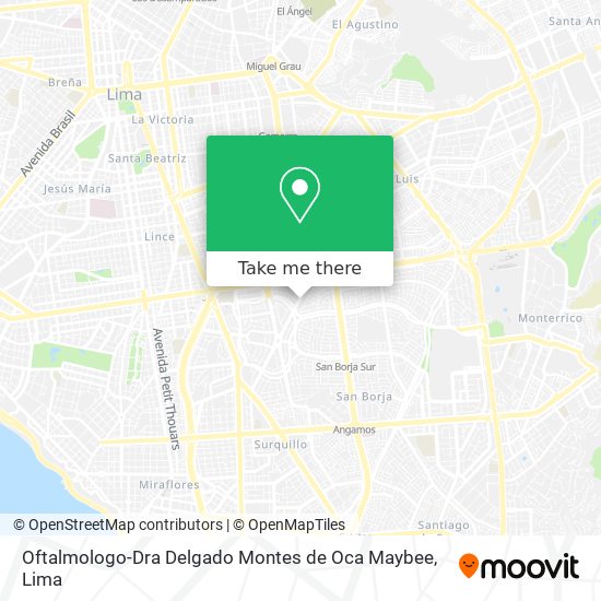 Mapa de Oftalmologo-Dra Delgado Montes de Oca Maybee