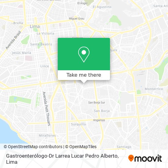 Gastroenterólogo-Dr Larrea Lucar Pedro Alberto map