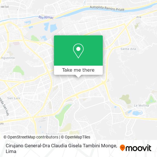 Cirujano General-Dra Claudia Gisela Tambini Monge map