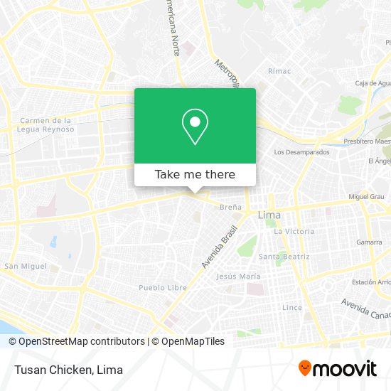 Tusan Chicken map