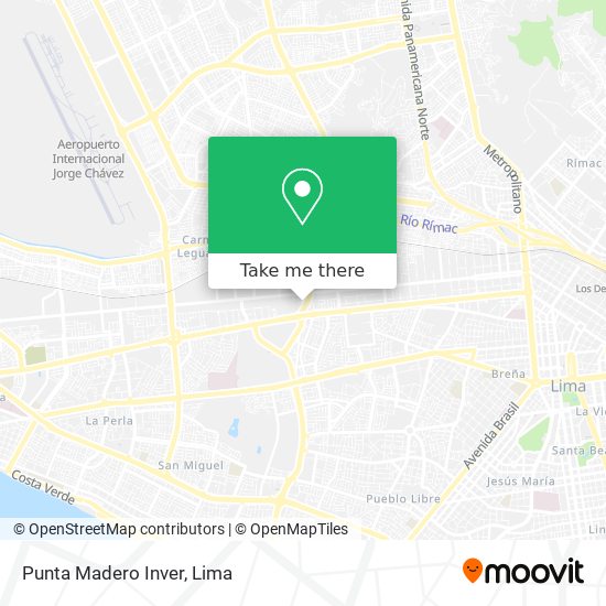 Punta Madero Inver map