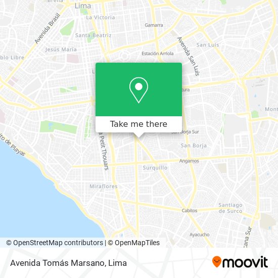 Avenida Tomás Marsano map