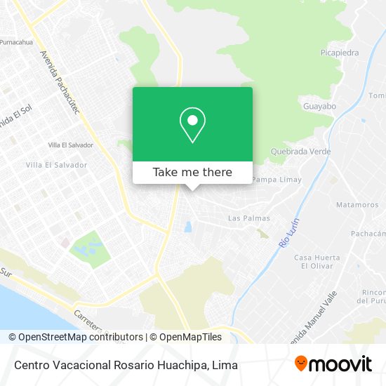 Mapa de Centro Vacacional Rosario Huachipa