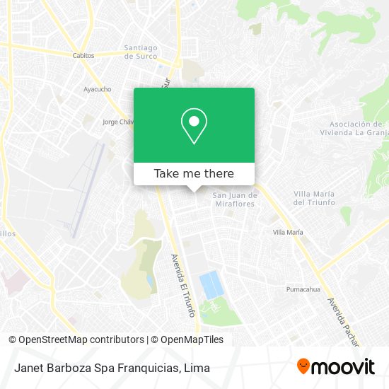 Janet Barboza Spa Franquicias map