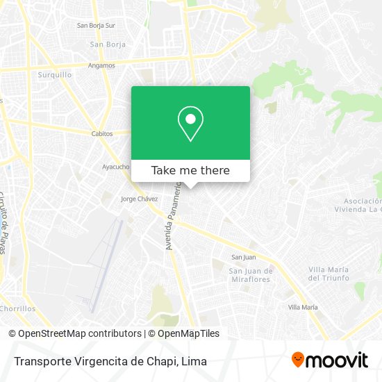 Mapa de Transporte Virgencita de Chapi