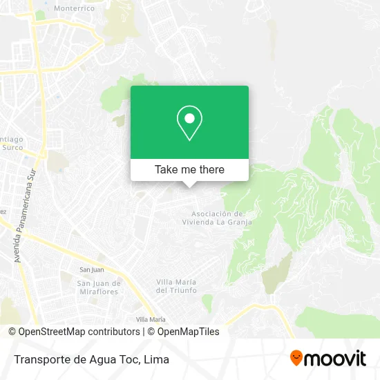 Transporte de Agua Toc map