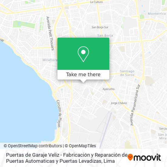 Puertas de Garaje Veliz - Fabricación y Reparación de Puertas Automaticas y Puertas Levadizas map