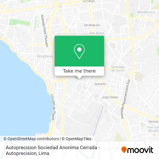 Autoprecision Sociedad Anonima Cerrada - Autoprecision map