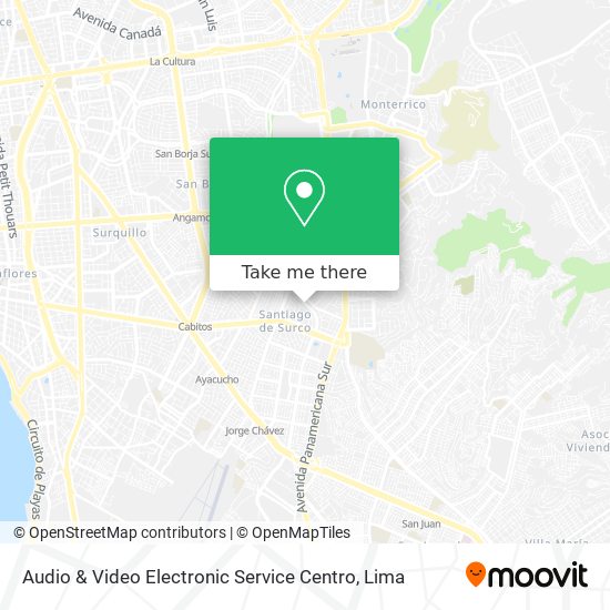 Mapa de Audio & Video Electronic Service Centro