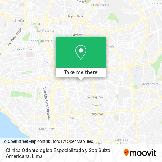 Clinica Odontologica Especializada y Spa Suiza Americana map