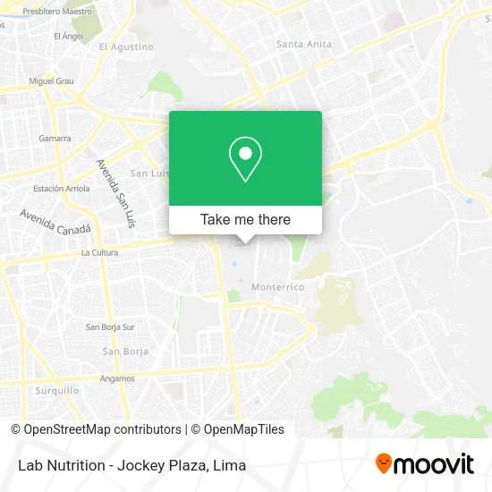 Mapa de Lab Nutrition - Jockey Plaza
