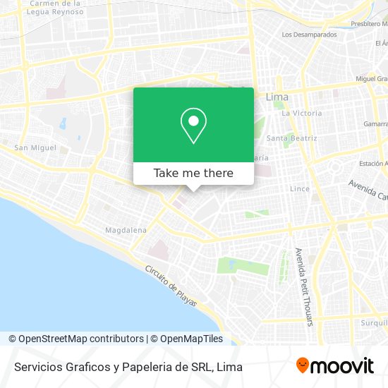 Servicios Graficos y Papeleria de SRL map