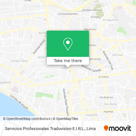 Servicios Profesionales Traduvision E.I.R.L. map