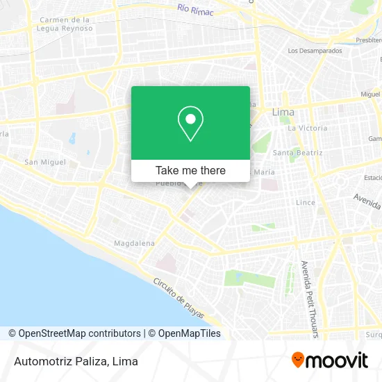 Automotriz Paliza map