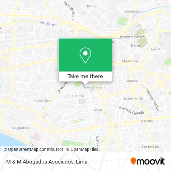 Mapa de M & M Abogados Asociados